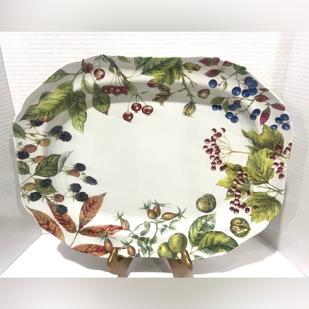SPODE  Woodland Harvest for WILLIAMS SONOMA Fruits 16" Rectangle Serving Platter